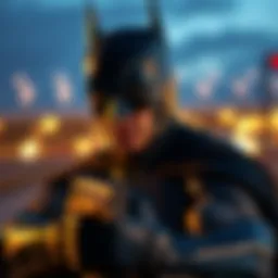 Conceptual representation of Batman in a tactical pose