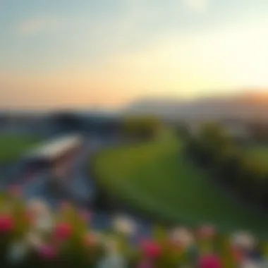 A panoramic view of Letsrun Park showcasing the racecourse and facilities