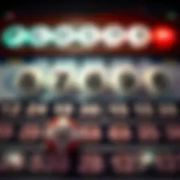 Powerball game board with numbers